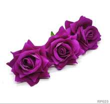 Load image into Gallery viewer, Dearly Departed Corsage - Black Ribbon, Purple Roses, Purple Hydrangea