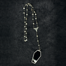 Load image into Gallery viewer, Coffin Rosary Style Necklace