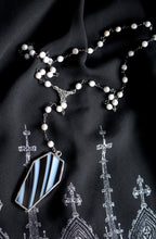 Load image into Gallery viewer, Coffin Rosary Style Necklace
