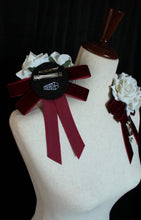 Load image into Gallery viewer, Dearly Departed Corsage - Black Ribbon, Pink Roses, Pink Rose
