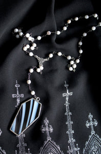 Coffin Rosary Style Necklace