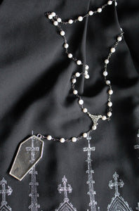 Coffin Rosary Style Necklace