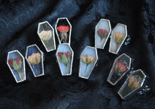 Load image into Gallery viewer, Pressed Rose Coffin Ring
